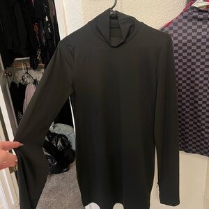 Black Long Sleeve Mock Neck dress